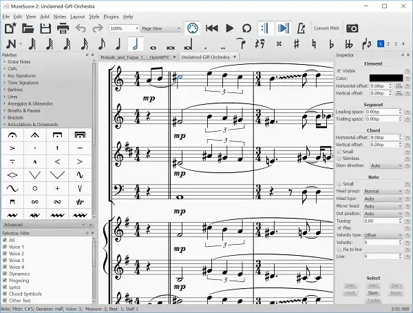 MuseScore Free music composition and notation software